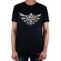 Black - Side - Legend Of Zelda Mens Logo Short-Sleeved T-Shirt