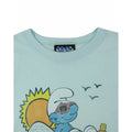 Pale Blue - Back - Junk Food Womens-Ladies California Smurfin´ The Smurfs T-Shirt