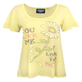Light Yellow - Front - Junk Food Womens-Ladies You Love Me I Love You T-Shirt