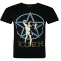 Black - Front - Rush Mens Glow Starman T-Shirt