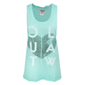 Mint Green - Front - Junk Food Womens-Ladies Outlaw Heart Vest