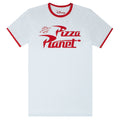 White-Red - Front - Toy Story Mens Ringer Pizza Planet T-Shirt