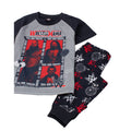 Grey-Black - Close up - WWE Boys Characters Long Pyjama Set