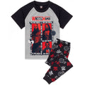 Grey-Black - Front - WWE Boys Characters Long Pyjama Set