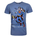 Blue Print - Front - Junk Food Mens Superman Is Now Single Superman T-Shirt