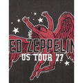 Grey - Pack Shot - Amplified Womens-Ladies Icarus Tour 77 Led Zeppelin Crop Top