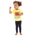 Yellow-Red-Brown - Back - Hey Duggee Girls Glitter Heart T-Shirt