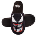 Black - Side - Marvel Mens Venom Slippers