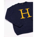 Blue - Side - Harry Potter Unisex Adult Letter H Christmas Jumper