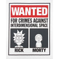 White-Black-Red - Lifestyle - Rick And Morty Mens Wanted Poster T-Shirt