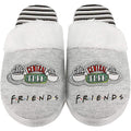 Heather Grey-White-Black - Front - Friends Womens-Ladies Central Perk Slippers