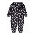 Black-Grey-Yellow - Back - Batman Boys Fluffy All-In-One Nightwear