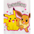 White-Pink-Silver - Close up - Pokemon Girls Besties Long Pyjama Set