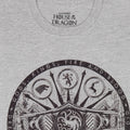 Grey-Black - Back - House Of The Dragon Mens Symbols Heather T-Shirt