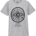 Grey-Black - Front - House Of The Dragon Mens Symbols Heather T-Shirt
