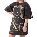 Charcoal-Orange - Pack Shot - Garfield Womens-Ladies Oversized T-Shirt Dress