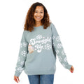 Mint Green-White - Back - Pusheen Womens-Ladies The Cat Pusheen Knitted Jumper