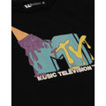 Black - Side - MTV Womens-Ladies Ice Cream Crop Top