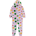 Pastel Purple - Front - Minecraft Girls All-Over Print Sleepsuit