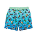 Blue - Back - Minecraft Boys Swim Shorts