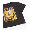 Charcoal Grey-Yellow - Back - SpongeBob SquarePants Womens-Ladies Crop Top