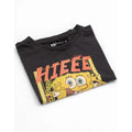 Charcoal Grey-Yellow - Side - SpongeBob SquarePants Womens-Ladies Crop Top