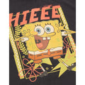 Charcoal Grey-Yellow - Close up - SpongeBob SquarePants Womens-Ladies Crop Top