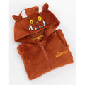 Brown-White-Purple - Side - The Gruffalo Childrens-Kids Character Fluffy Sleepsuit