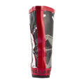 Black-Red - Side - Star Wars Boys Rule The Galaxy Kylo Ren Wellington Boots