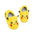 Yellow-Black - Side - Pokemon Childrens-Kids Pikachu 3D Face Character Slippers