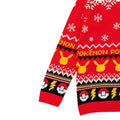 Red - Pack Shot - Pokemon Childrens-Kids Pikachu Knitted Christmas Jumper