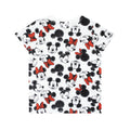 White-Black-Red - Back - Disney Girls Mickey & Minnie Mouse All-Over Print T-Shirt