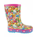 Pink-Blue - Back - Shopkins Girls All-Over Print Wellington Boots