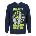Navy Blue - Front - Rick And Morty Mens Peace Among Worlds Sweatshirt