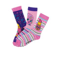 Pink-Purple - Back - Shopkins Girls Assorted Designs Socks Set (Pack of 3)