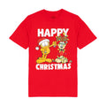 Red - Front - Garfield Mens Happy Christmas T-Shirt
