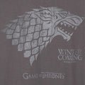 Grey - Back - Game of Thrones Mens Winter Is Coming Direwolf T-Shirt