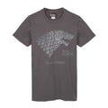 Grey - Front - Game of Thrones Mens Winter Is Coming Direwolf T-Shirt