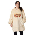 Cream - Front - Stranger Things Unisex Adult Logo Hoodie Blanket