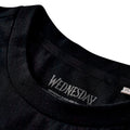 Black-White - Side - Wednesday Womens-Ladies Crest Logo T-Shirt