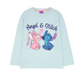 Blue - Side - Lilo & Stitch Girls Angel Long Pyjama Set