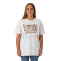 White - Back - Pusheen Womens-Ladies Cutea T-Shirt