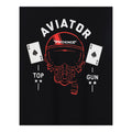 Blue - Side - Top Gun Mens Aviator T-Shirt