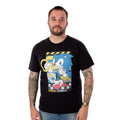 Black - Side - Sonic The Hedgehog Mens Classic Rings T-Shirt