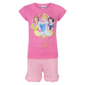 Vibrant Pink-Pale Pink - Front - Disney Princess Girls Kindness Short Pyjama Set