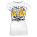 White - Front - AC-DC Womens-Ladies Black Ice T-Shirt