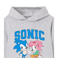 Grey Marl - Side - Sonic The Hedgehog Girls Collegiate Sonic & Amy Hoodie