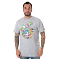 Grey Marl - Front - Sonic The Hedgehog Mens Psychedelic T-Shirt