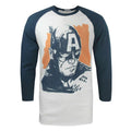 Beige - Front - Junk Food Mens Captain America Raglan T-Shirt