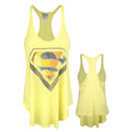 Yellow - Front - Junk Food Womens-Ladies Superman Racerback Tank Top